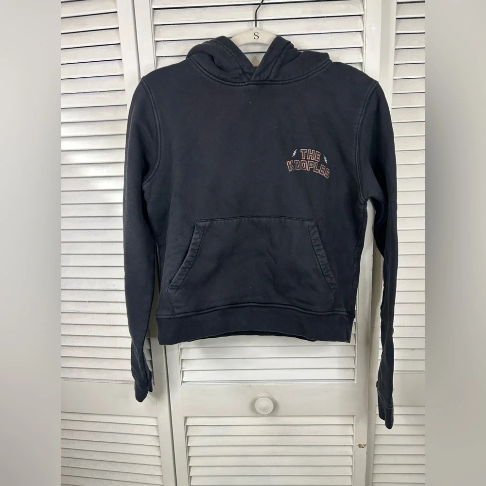 The Kooples Black Graphic Hoodie  Size Small‎